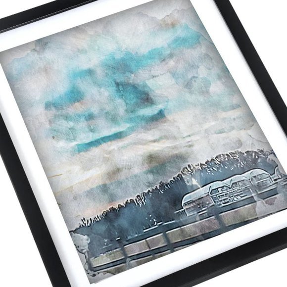 Framed‎ Watercolor winter  wall art - Picture 2 of 3
